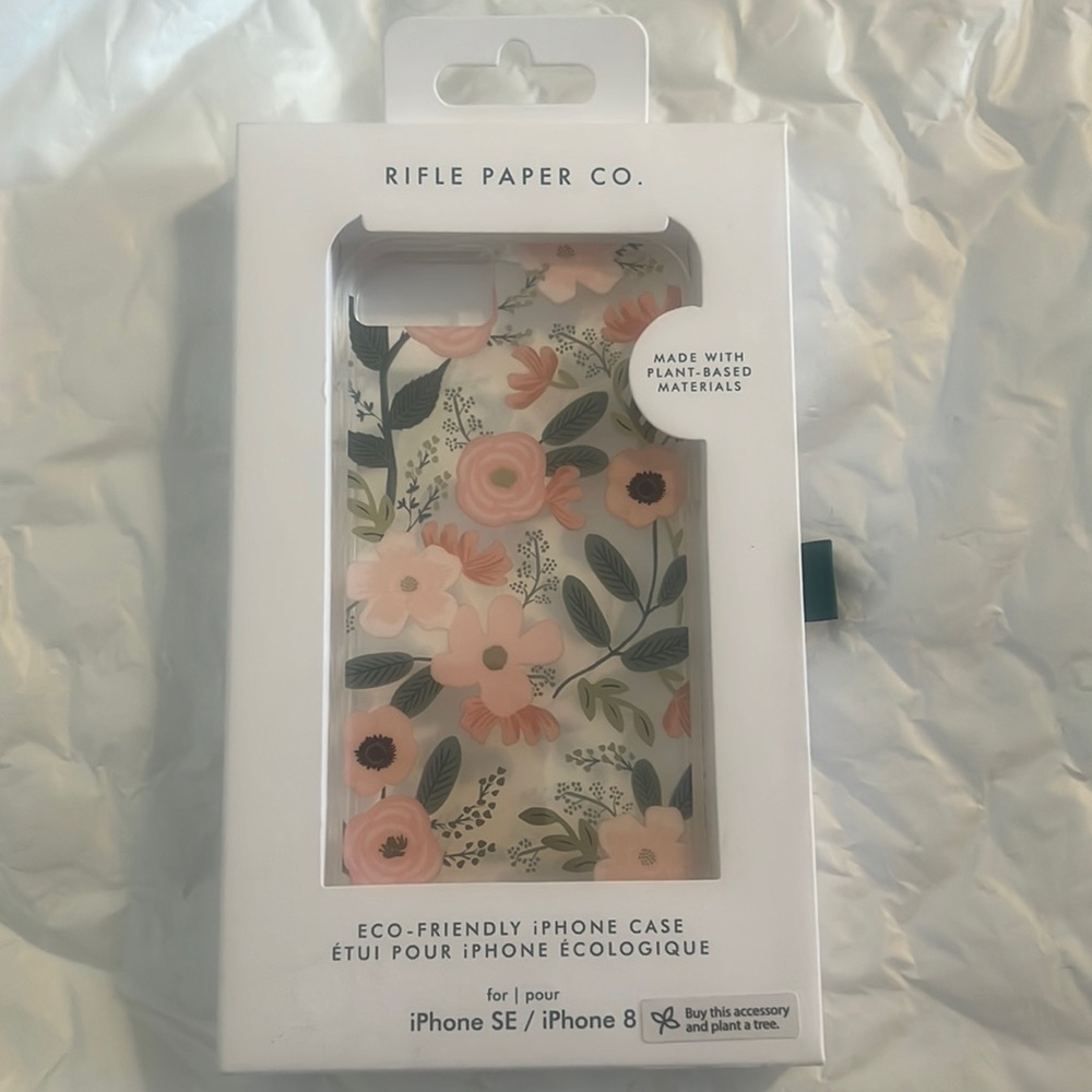 NEW- Rifle Paper Co. Eco-Friendly iPhone case for iPhone SE/iPhone 8